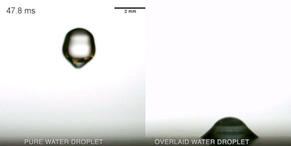 Breakthrough by HKU mechanical engineering scientists in droplet manipulation<br>
A novel slippery damper strategy to enhance liquid deposition on non-wetting surfaces