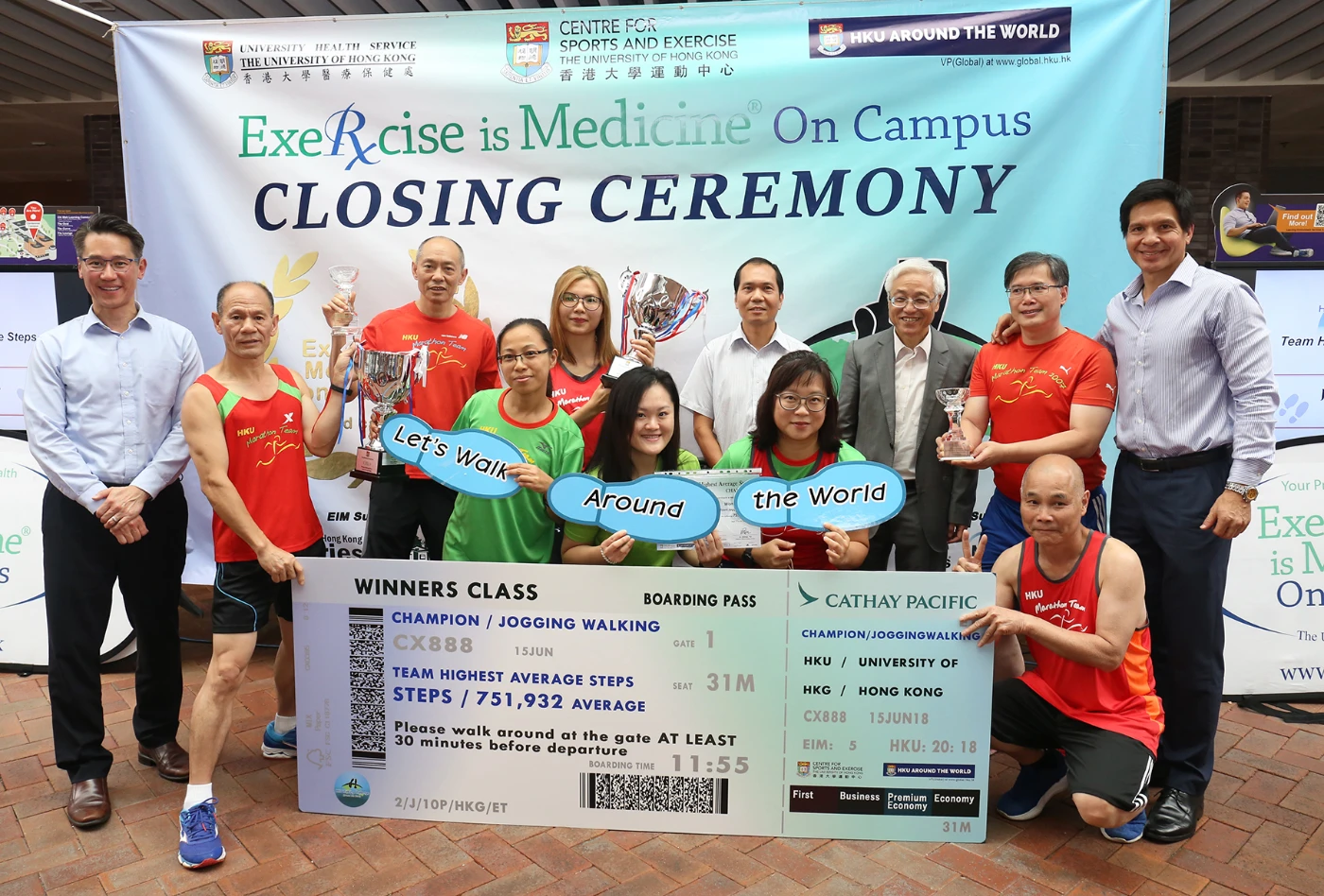The winning team “Jogging Walking” finished with 7,519,319 steps in one month.