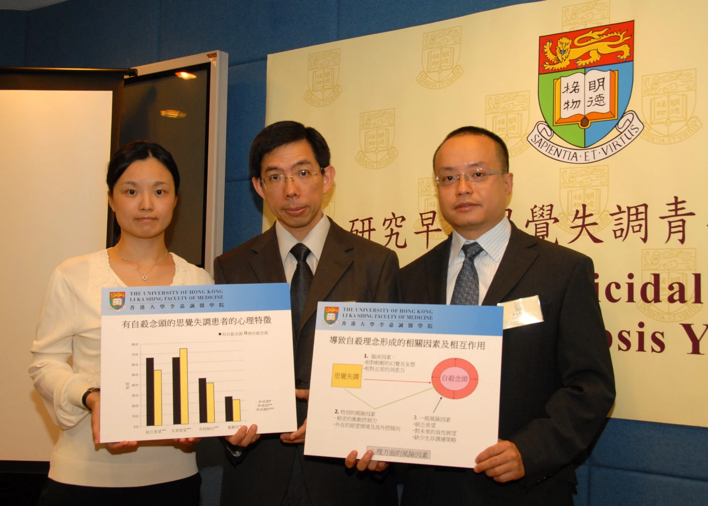 港大研究早期思覺失調青年的自殺念頭