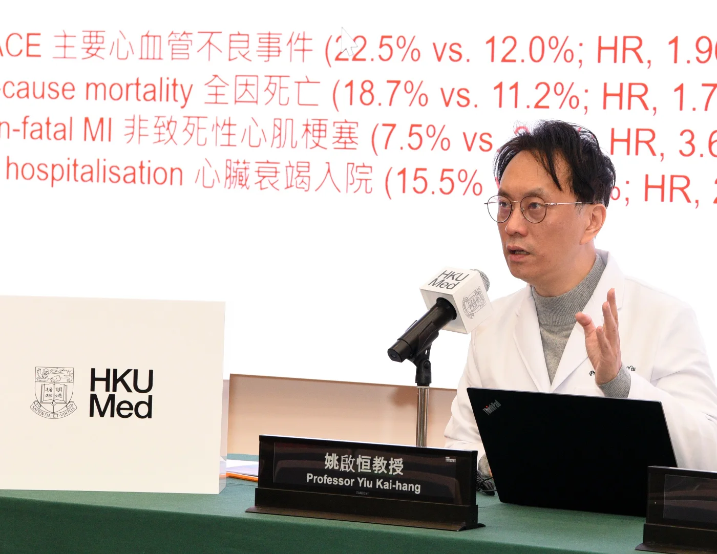 姚啟恒教授表示，caFFR系統可以為糖尿病患者進行功能性評估，提升血管重建效果；而SGLT2 抑制劑可為未能完全重建血管的患者提供強大的心血管保護，改善他們的存活率。