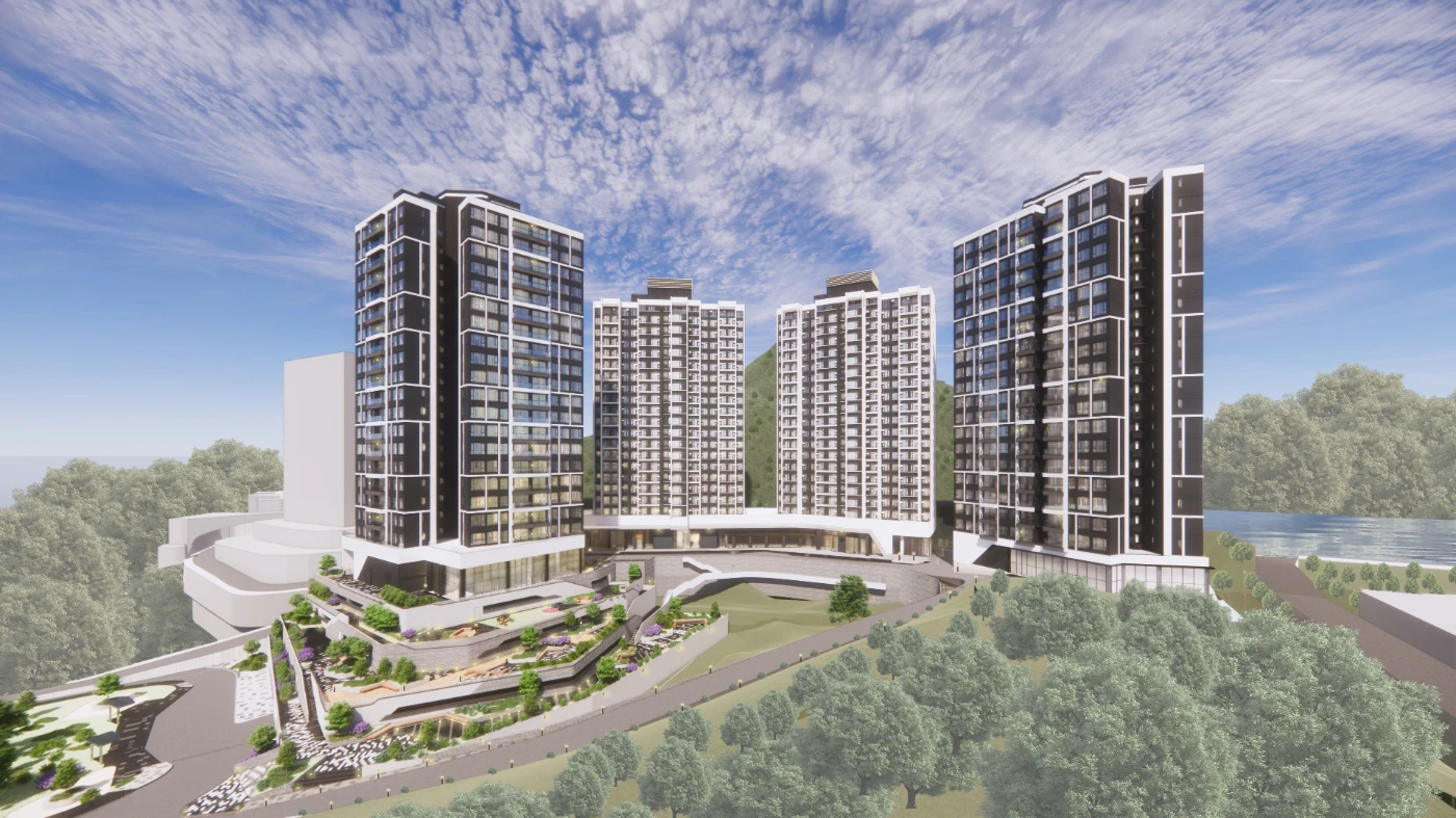 The High West Development comprises two student hostel buildings, two staff quarters buildings, and supporting facilities (Artist’s Impression)
