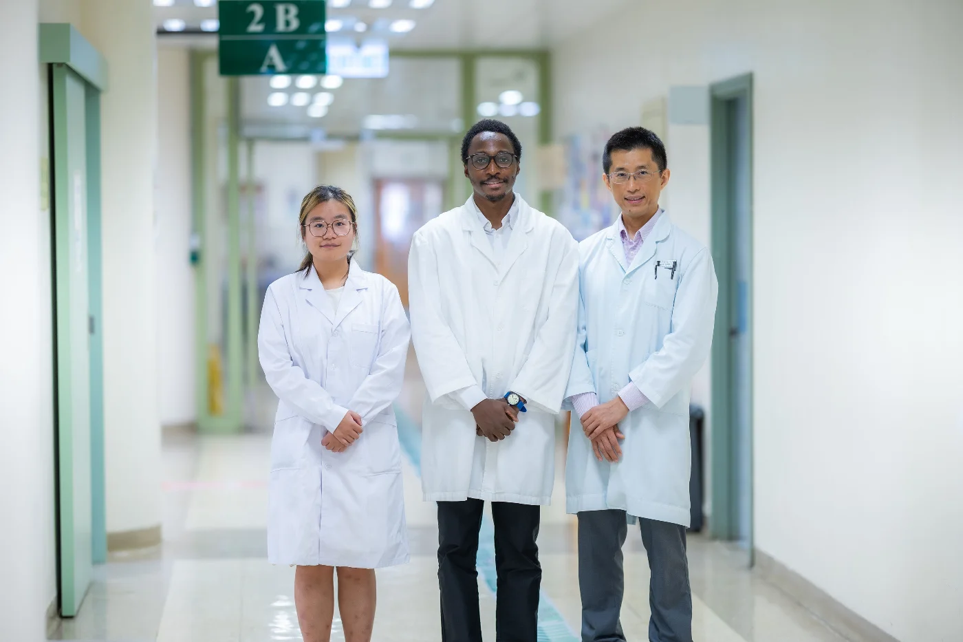 From Right to left: Clinical Professor Richard Su, Assistant Professor John Adeoye, Dr Hanqi Wang