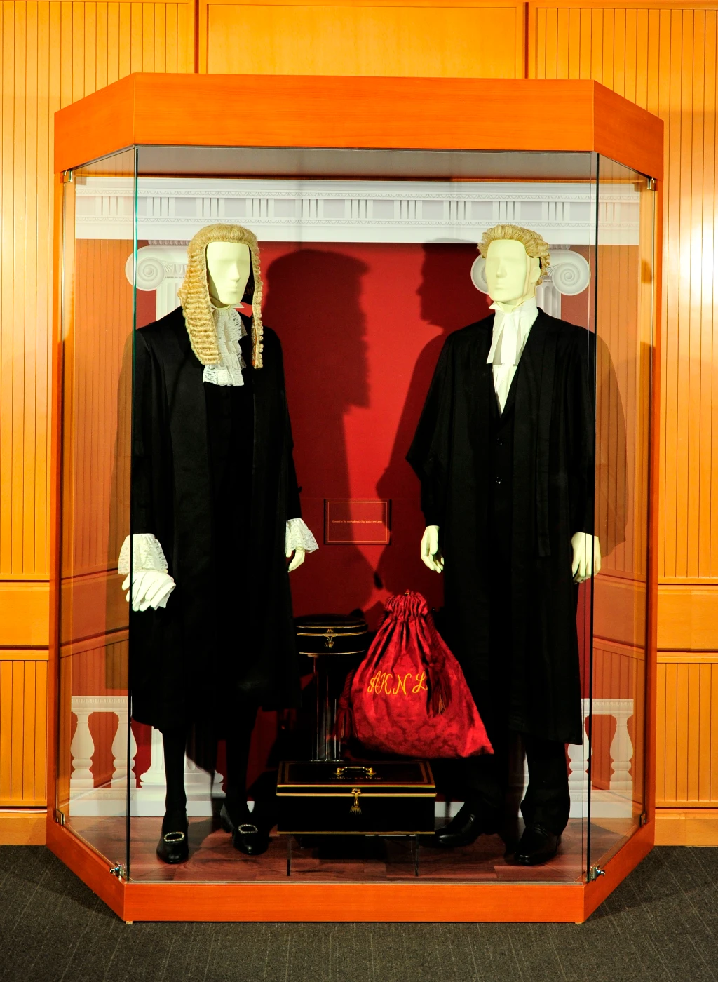 (Left) The Hon Andrew Li's Barrister Attire (Senior Counsel); (Right) Barrister's gown