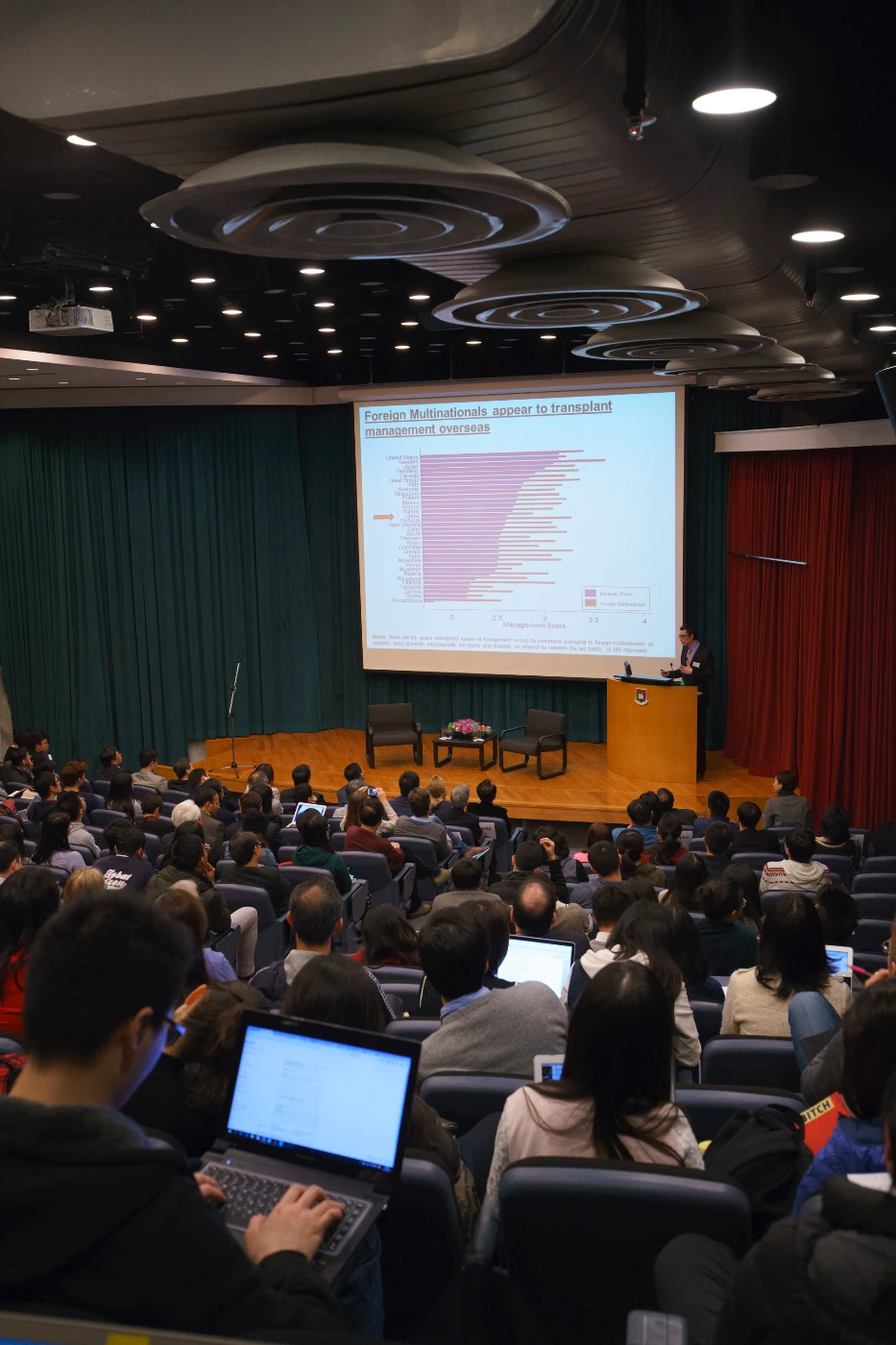 The Knowledge Exchange Lecture by Professor John Van Reenen attracts a large size of audience.