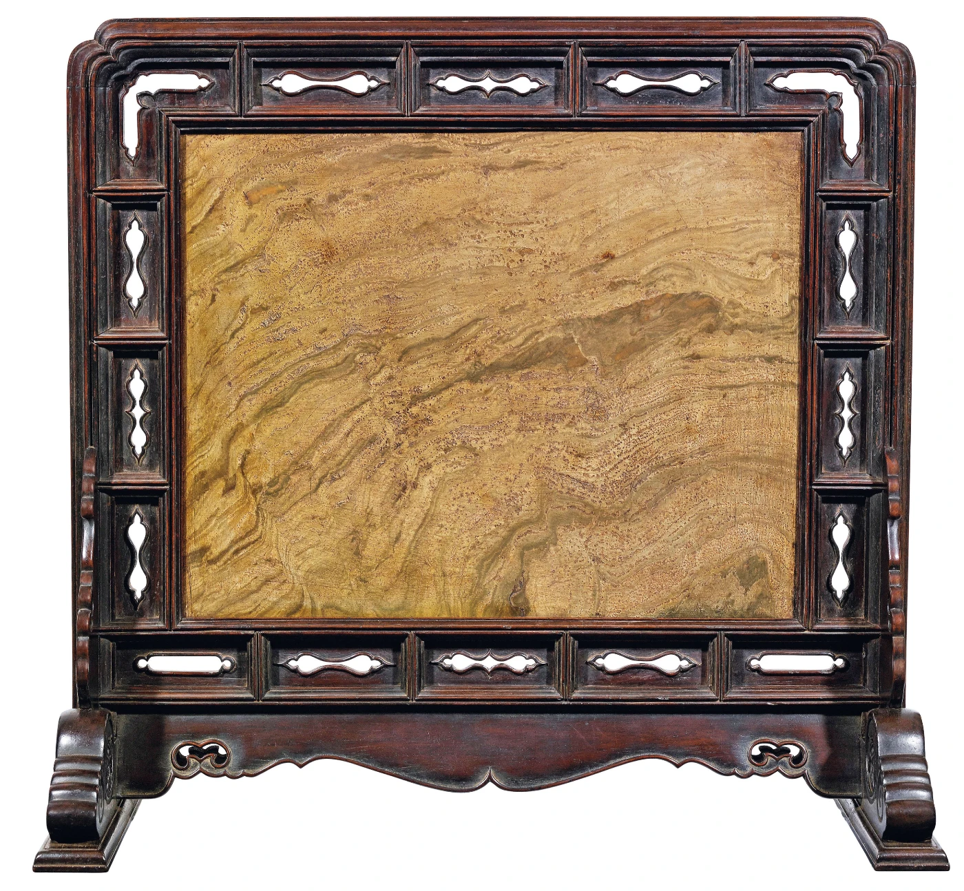 Table Screen with Green Stone Panel
     【Zuopingfeng】
     Mid 16th–Early 17th Century