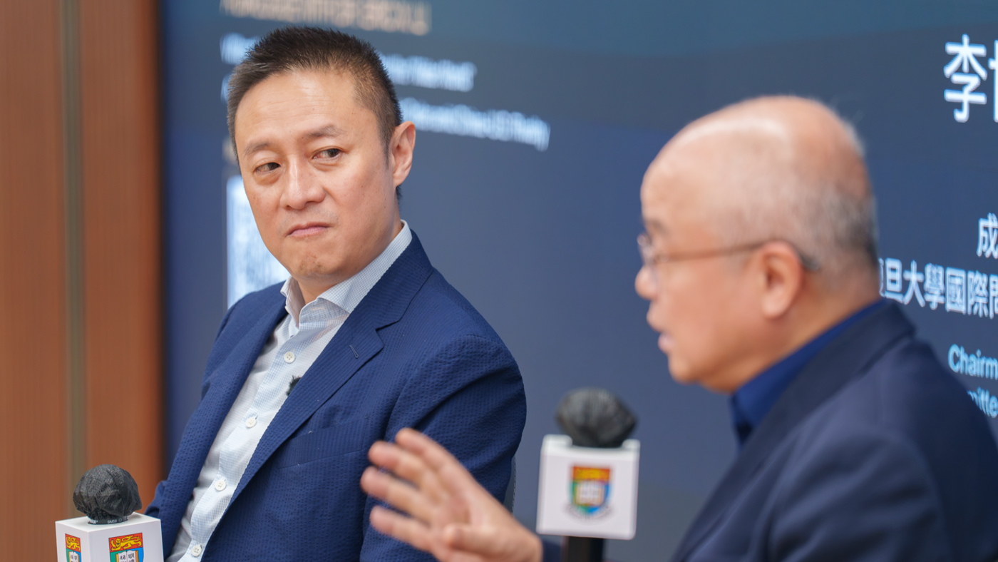 Professor Yang Wang and Dr Eric X Li in conversation.