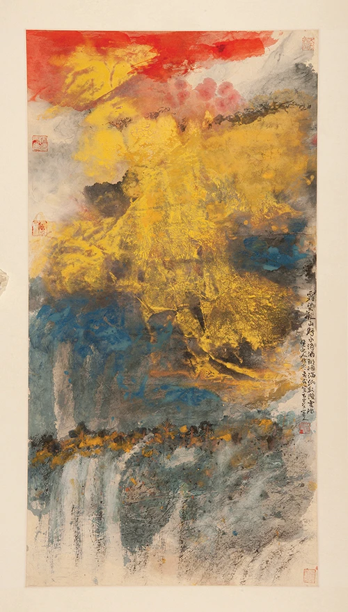 《墨雲彩池：侯北人畫展》展品
霜染秋山
侯北人
2018 年
設色紙本
142 x 74 厘米
侯北人惠贈 HKU.P.2019.2459
©香港大學美術博物館