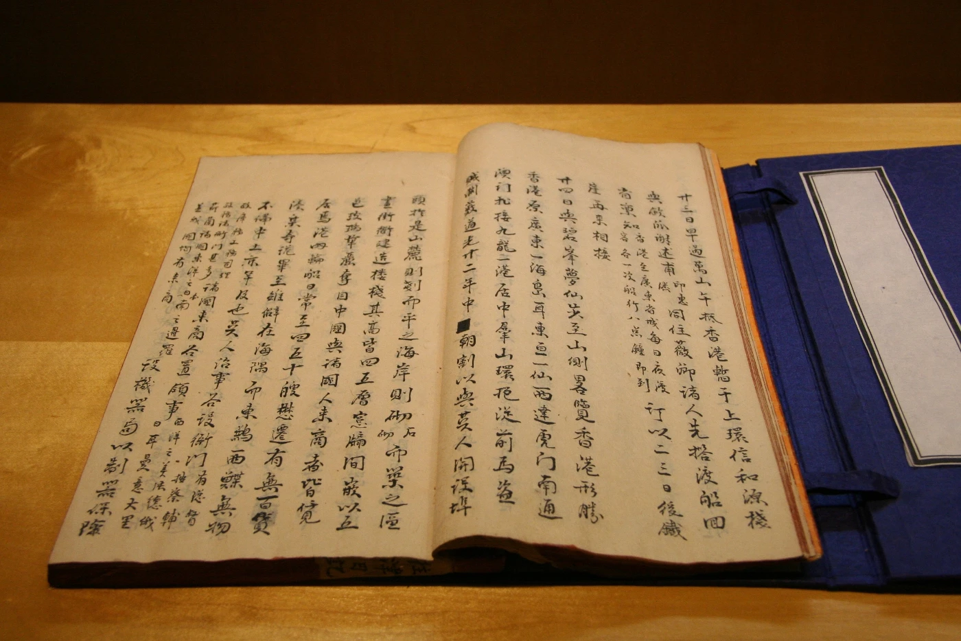 Trip to Tianjin - A Diary of Mr. Thuat Nguyen
     《荷亭公往津日記集》
     Author: Thuat Nguyen (1842-1911)
     Edition: Hand written copy of Vietnam, Late Qing Dynasty
     Volume: 1
     Description:
     The diary was written by Thuat Nguyen,
     a Vietnamese diplomat, during his delegation to the Qing court.
     This particular copy was kept by the French doyen
     Prof. Paul Démiéville (1894-1979) before it was presented to Prof. Jao Tsung-I in 1966.