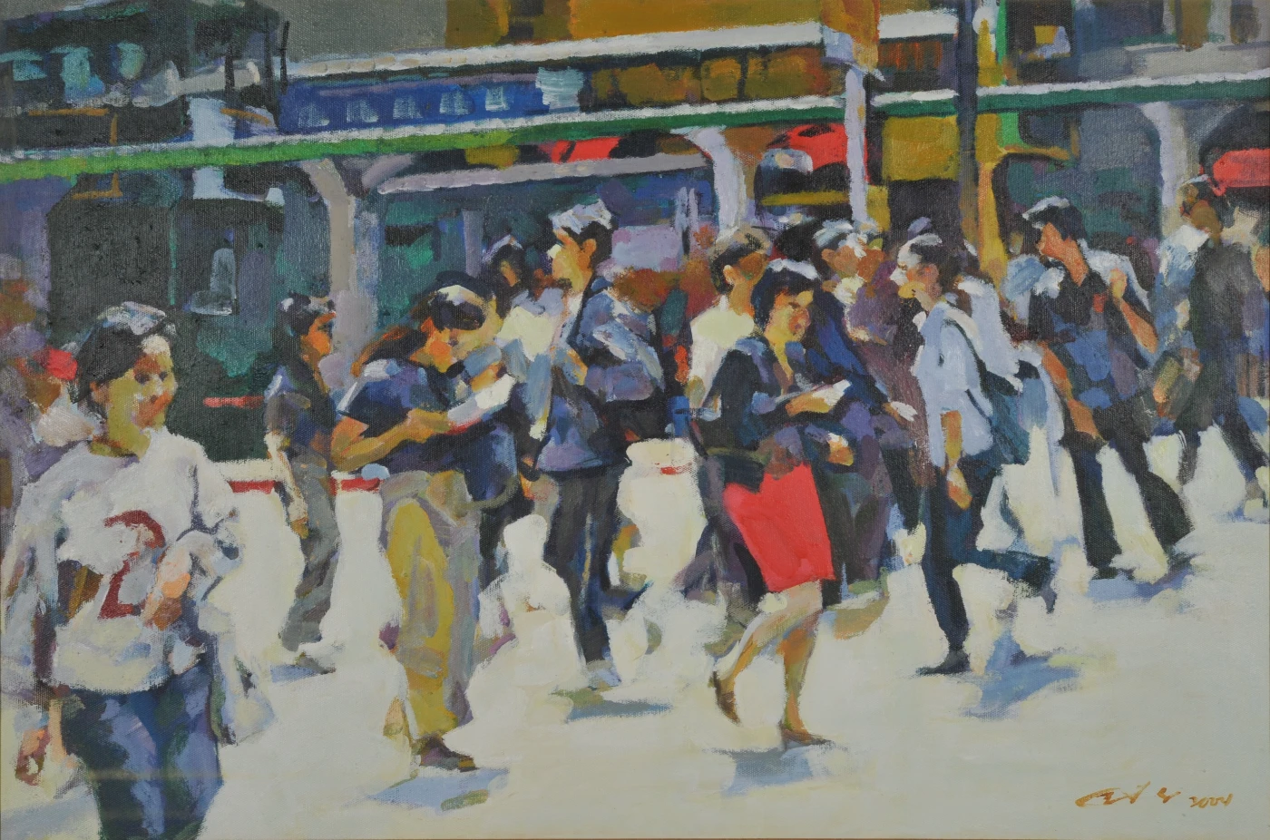 陸國源
     《陽光·銅鑼灣》2004
     塑膠彩布本
     60 x 90 cm厘米