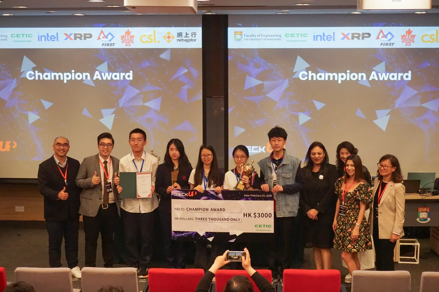 HKU Engineering and CETIC Foundation Host “MeckUp Quest 2026” AI Robotics Competition<br>
19 Elite Youth Teams Harness Innovation to Address Post-Typhoon Disaster Scenarios