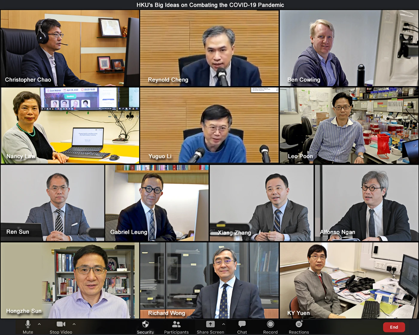 跨學科合作對抗新冠肺炎<br>
香港大學舉辦「新思維」網上論壇