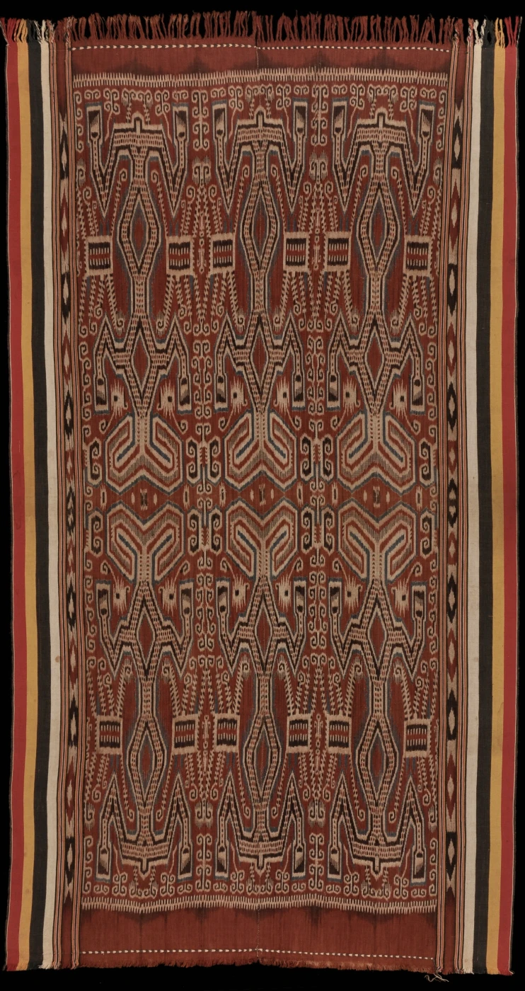 Borneo (Sarawak)
     Iban people
     Pua, ritual blanket
     Warp ikat in hand-spun cotton
     1925–1945 (Image 74)
