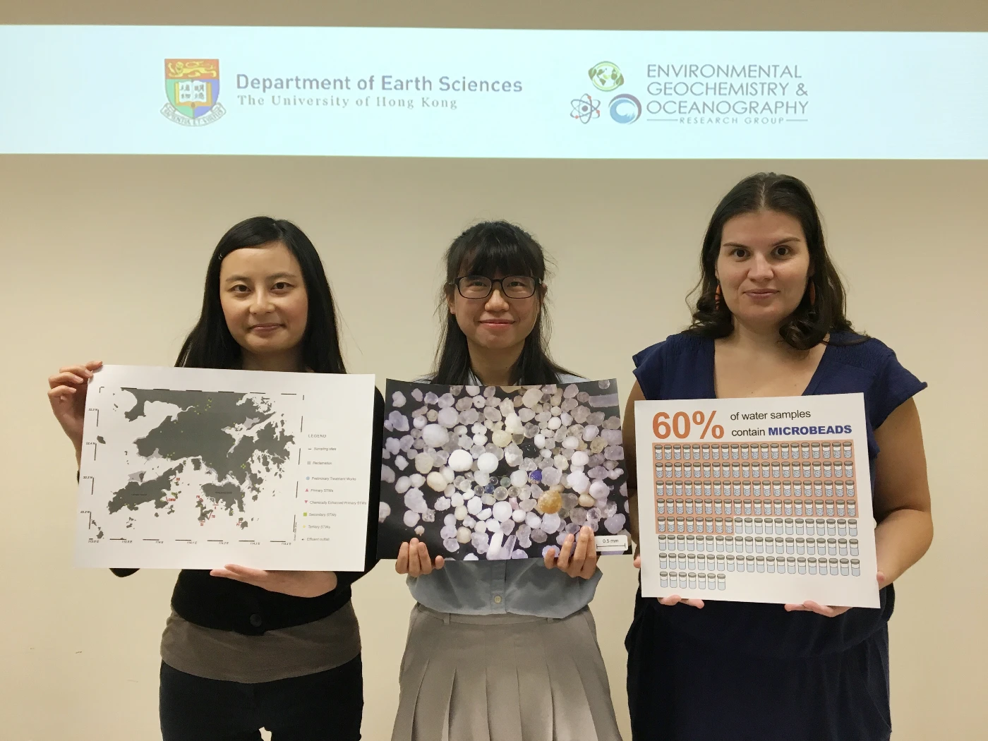 HKU Earth Science study finds that most of the coastal waters of Hong Kong are polluted by plastic microbeads