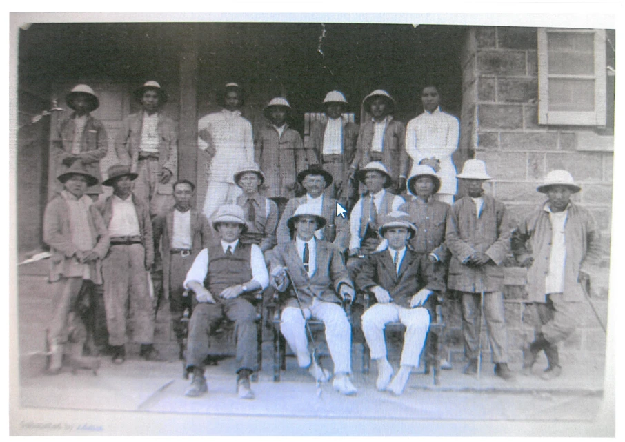 The project’s engineer-in-charge Mr. Daniel Joseph Jaffe (middle in first row)(source: Sylvia, the granddaughter of D.J.Jaffe, from Website of Gwulo)