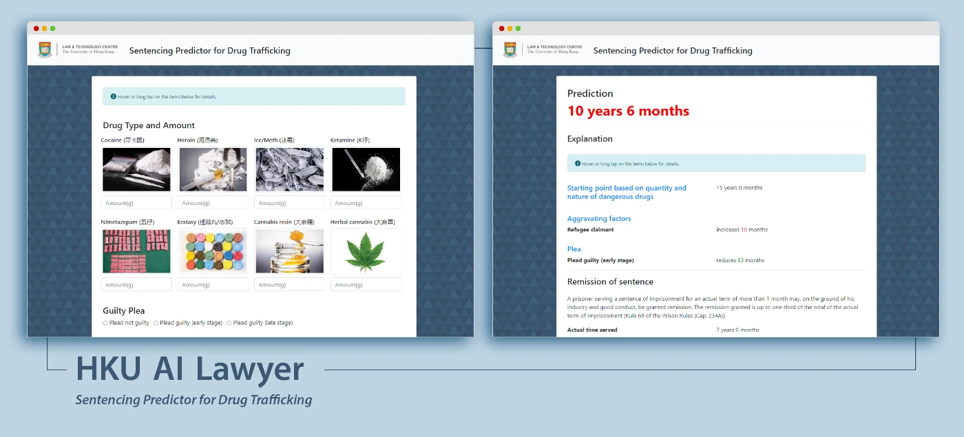 HKU AI Lawyer: Sentencing Predictor for Drug Trafficking desktop version