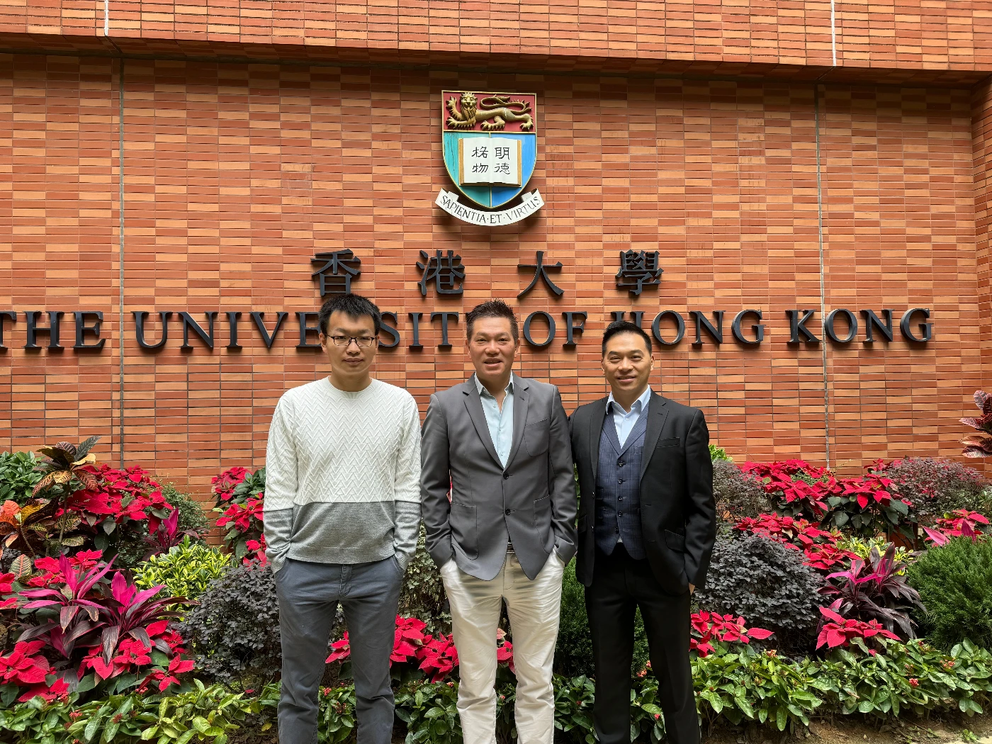 From the left: Dr Fengwei ZHANG, Professor Billy CHOW and Professor Kelvin YEUNG.