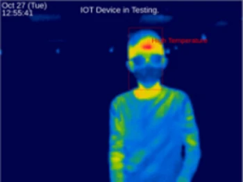 The SASH box learns the normal human body temperature distribution with an AI model built from the captured thermal images, and thereby detects human faces with deviating temperatures.