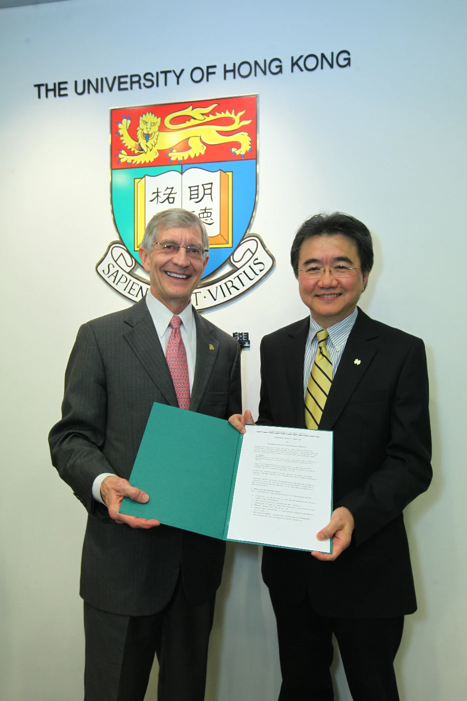 香港大學與美國聖母諾特丹大學簽訂學生交流合作協議