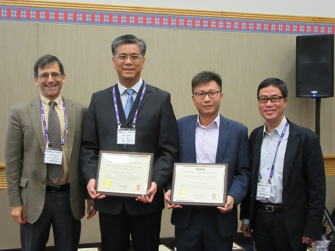 哈佛醫學院與港大合著論文<br>
榮獲IEEE TPEL 2017年期刊最佳論文一等獎