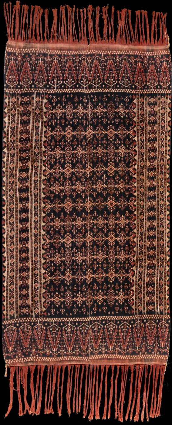 Flores (Ende)
     Endenese people
     Luka semba, men’s wrap
     Warp ikat in fine hand-spun cotton
     19th or early 20th c. (Image 238)