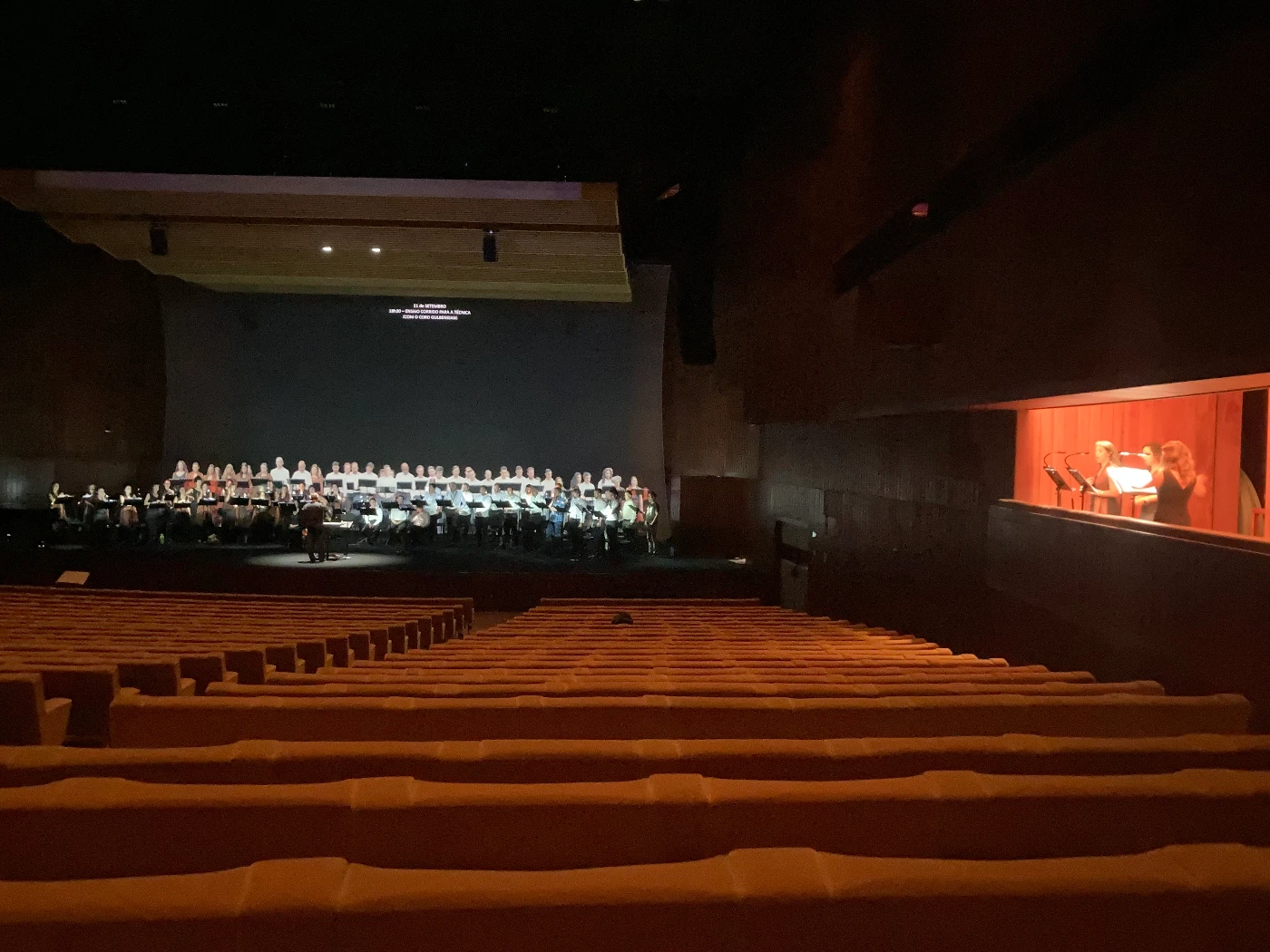 Live Soloists (right) rehearsing with the Virtual Choir