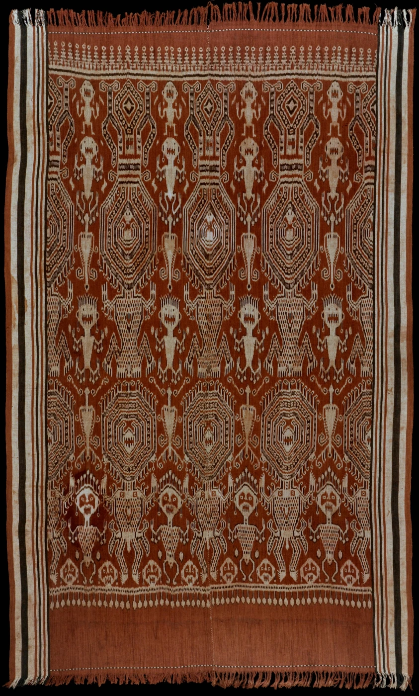 Borneo (Sarawak)
     Iban people
     Pua, ritual blanket
     Warp ikat in medium hand-spun cotton
     1935–1950 (Image 75)